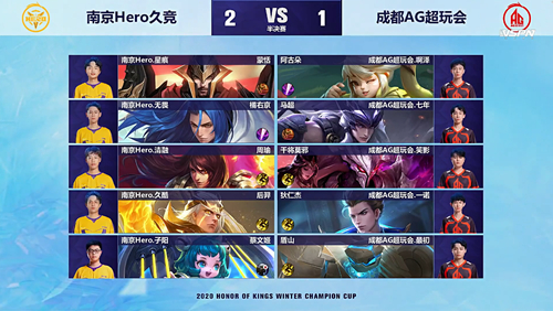 王者荣耀Hero,AG第四局,冬冠杯南京Hero