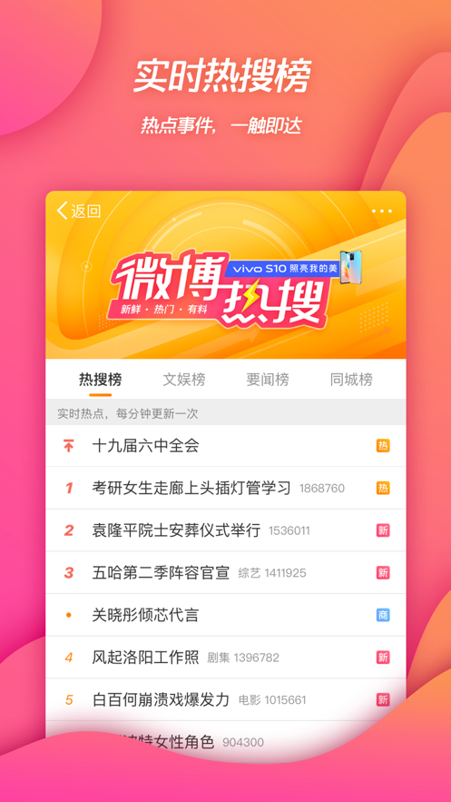 微博热搜榜免费版本